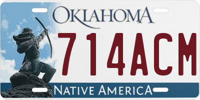 OK license plate 714ACM