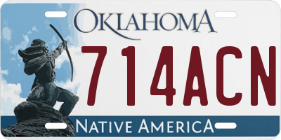 OK license plate 714ACN