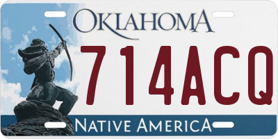 OK license plate 714ACQ