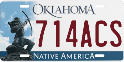 OK license plate 714ACS
