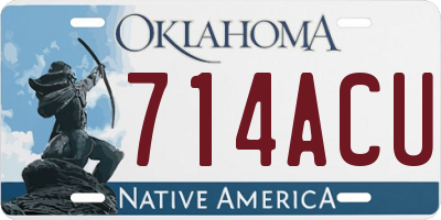 OK license plate 714ACU