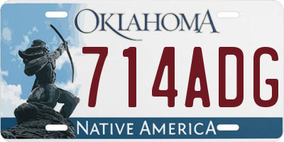 OK license plate 714ADG