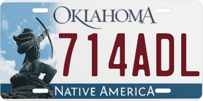 OK license plate 714ADL