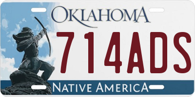 OK license plate 714ADS
