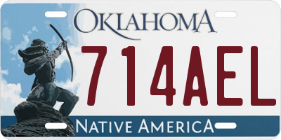 OK license plate 714AEL