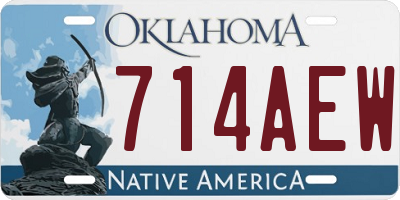 OK license plate 714AEW