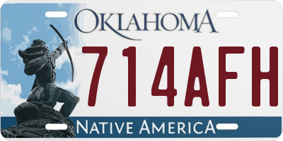 OK license plate 714AFH