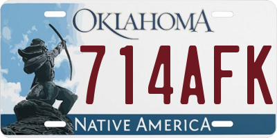 OK license plate 714AFK