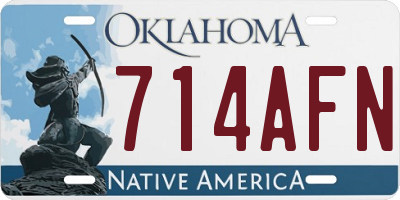 OK license plate 714AFN
