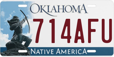 OK license plate 714AFU