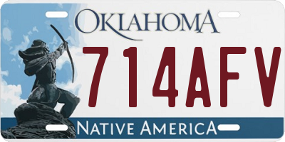 OK license plate 714AFV