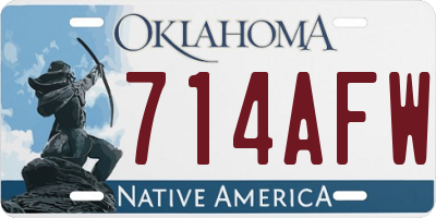 OK license plate 714AFW