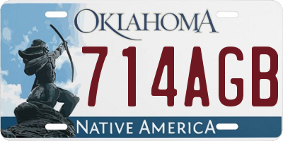 OK license plate 714AGB