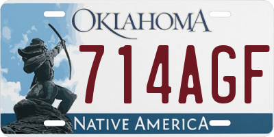 OK license plate 714AGF