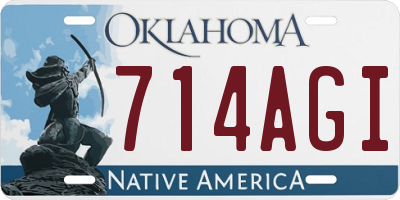 OK license plate 714AGI