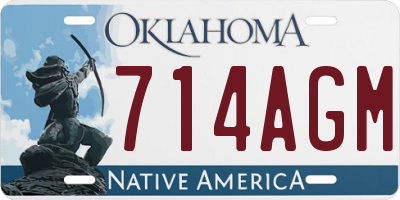 OK license plate 714AGM