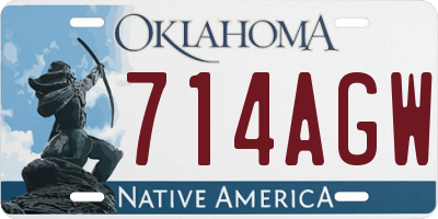 OK license plate 714AGW