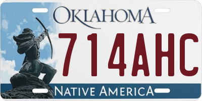OK license plate 714AHC
