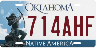 OK license plate 714AHF