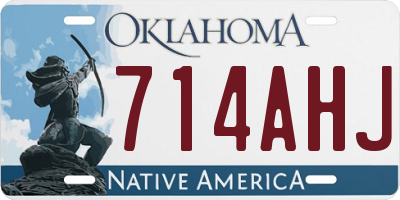 OK license plate 714AHJ