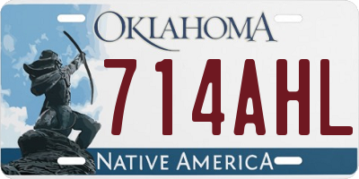 OK license plate 714AHL