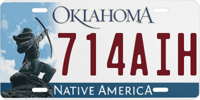 OK license plate 714AIH