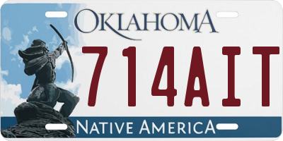 OK license plate 714AIT