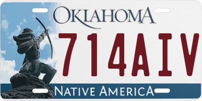 OK license plate 714AIV