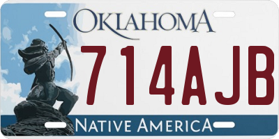 OK license plate 714AJB