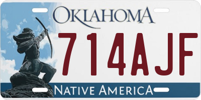OK license plate 714AJF