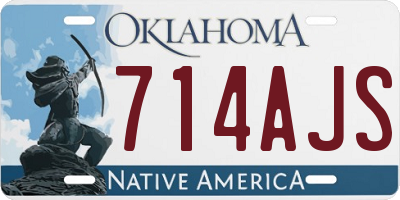 OK license plate 714AJS