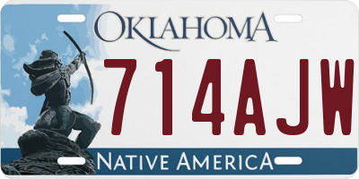 OK license plate 714AJW