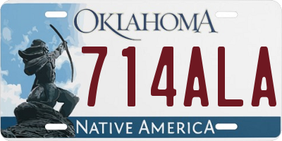 OK license plate 714ALA
