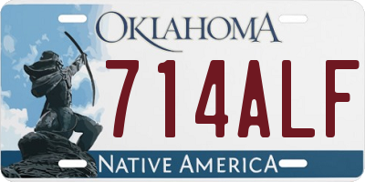 OK license plate 714ALF