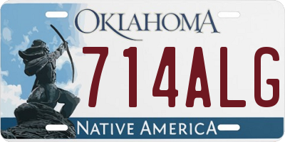 OK license plate 714ALG