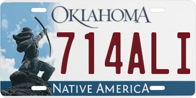 OK license plate 714ALI