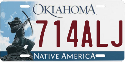 OK license plate 714ALJ
