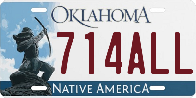 OK license plate 714ALL