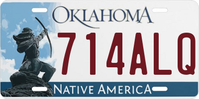 OK license plate 714ALQ