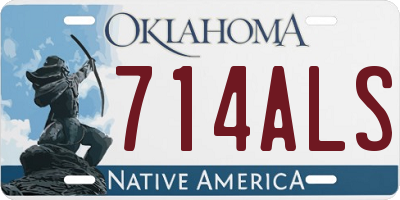 OK license plate 714ALS