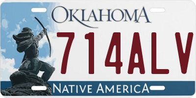 OK license plate 714ALV