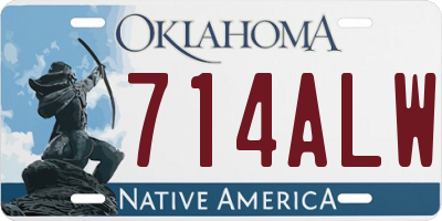 OK license plate 714ALW