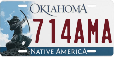 OK license plate 714AMA