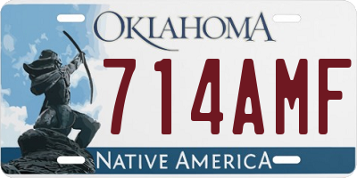 OK license plate 714AMF