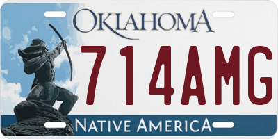 OK license plate 714AMG