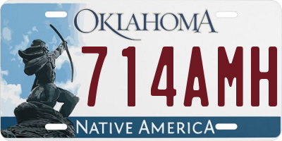 OK license plate 714AMH
