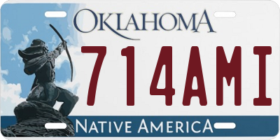 OK license plate 714AMI