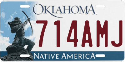 OK license plate 714AMJ