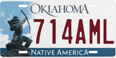 OK license plate 714AML