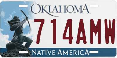 OK license plate 714AMW